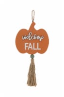Holiday Home Harvest Wooden Pumpkin Fall Hanging Decor Perspective: Main