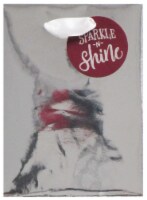 Holiday Home Solid Silver Petite Christmas Gift Bag Perspective: Main