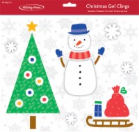 Holiday Home® Holiday Scene Christmas Gel Clings Perspective: Main