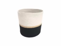 HD Designs Polyester Rope Basket - White Black & Gold Perspective: Main