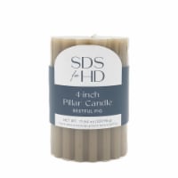 SDS for HD Designs 4" Candle Pillar Loose Rib Taupe Perspective: Main