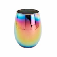 Holiday Home Black Iridescent Stemless Halloween Wine Glass Perspective: Main