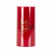 Holiday Home Christmas Large Pillar Candle Merry Christmas Perspective: Main