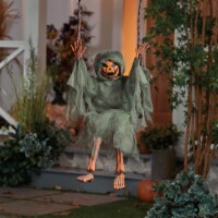 Holiday Home® Swinging Pumpkin Halloween Decoration Perspective: Main