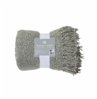 HD Designs® Rolled Boucle Throw Blanket - Green Perspective: Main