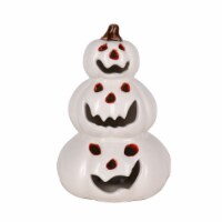 Holiday Home 6" White LED Halloween Stacked Pumpkins Perspective: Main