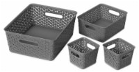 Everyday Living Resin Form Totes - Gray Perspective: Main