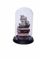 Holiday Home LED Skull on Magic Book with Glass Cover Halloween Decor Perspective: Main