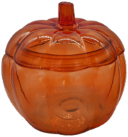 Holiday Home Orange Glass Pumpkin Jar Perspective: Main