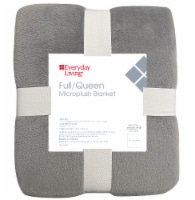 Everyday Living® Microplush Blanket - Gray Perspective: Main