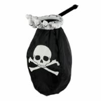 Holiday Home Halloween Black Loot Scoop Skull with Hand Treat Bag