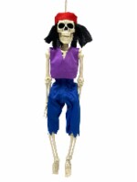 Holiday Home 16" Hanging Dressed Pirate Skeleton Halloween Decor