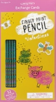 Holiday Home Valentine's Day Exchange Cards Fingerprint with Pencils Perspective: Main