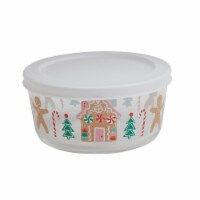 Holiday Home Glass Bowl With Lid - Gingerbread Perspective: Main