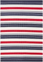 HD Designs Outdoors Poly Pro Seaside Stripe Area Rug - Patriot Blue Perspective: Main