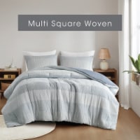 HD Designs 3-Piece Comforter Set - Blue Square Perspective: Main