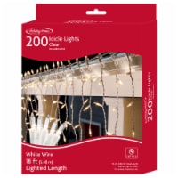 Holiday Home® 200 ct White Wire Icicle Christmas Lights - Clear