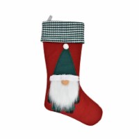 Holiday Home Gnome Stocking Christmas Decoration - Red Perspective: Main