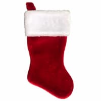 Holiday Home 18" Plush Red Stocking Christmas Decoration Perspective: Main