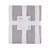 Everyday Living® Microfiber Striped Quilt Twin XL - Grey/White Perspective: Main
