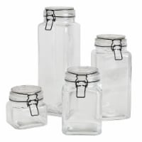 Dash of That Essentials Glass Clamp Jar - Set of 4