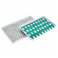 Two-Piece Melamine Holiday Tray Set Perspective: Main
