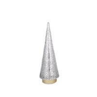Holiday Home 14" LED Glass Christmas Tree Decor - Silver Perspective: Main