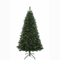 Holiday Home 7' Clapton Pine Tree Christmas Decor - Clear Lights Perspective: Main
