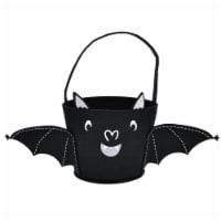 Holiday Home Felt Bat Halloween Treat Bucket Perspective: Main