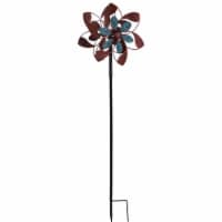 HD Designs Outdoors Copper & Turquoise Flower Wind Spinner Perspective: Main