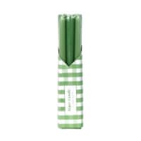 Silkcraft Wrapped Taper Candle - Green Perspective: Main