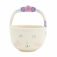 Holiday Home Ceramic Bunny Candy Basket