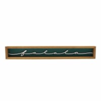 Holiday Home Cursive Red HoHoHo Sign Christmas Décor Perspective: Main