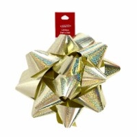 Holiday Home Gold Mega Christmas Gift Bow Perspective: Main