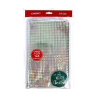 Holiday Home Silver Prismatic Jumbo Christmas Gift Sack Perspective: Main