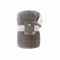 HD Designs Solid Gray Oversized Microplush Throw Blanket
