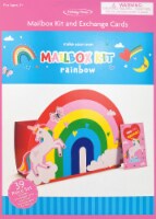 Holiday Home Valentine's Day DIY Rainbow Mailbox Kit & Exchange Cards Perspective: Main