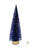 Holiday Home 16" Bottle Brush Christmas Tree with Light - Blue Perspective: Main