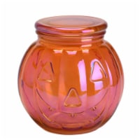 Holiday Home Large Glass Jack-o-lantern Canister - Orange Perspective: Main