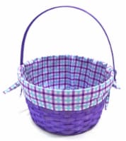 HH 10in Lined Bamboo Basket - Purple Perspective: Main