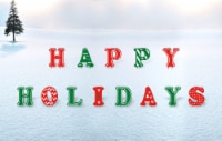 Holiday Home Corrugated Plastic Happy Holidays Sign Decorations Perspective: Main