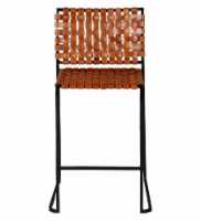 Modavari Asher Woven Leather Stool