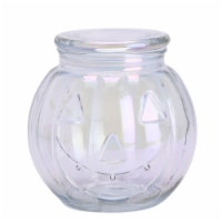 Holiday Home Large Glass Jack-o-lantern Canister - Clear Perspective: Main