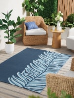 HD Outdoors 5x7 Woven Rug- Palm Feather Perspective: Main