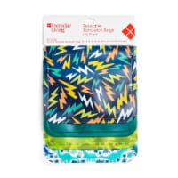 Everyday Living® Lime & Lapis Reusable Sandwich Bags Perspective: Main