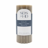 SDS for HD Designs 6" Candle Pillar Loose Rib Taupe Perspective: Main