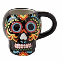 Holiday Home® Day of the Day Figural Skull Mug - Black Perspective: Main