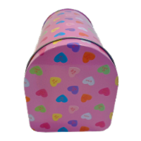 Holiday Home Tin Mailbox Convo Hearts Valentine Exchange Card Perspective: Main