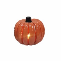 Holiday Home LED Ceramic Pumpkin Lantern - Orange Perspective: Main