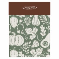 Holiday Home® Green Leaf Blockprint Vinyl Tablecloth Perspective: Main